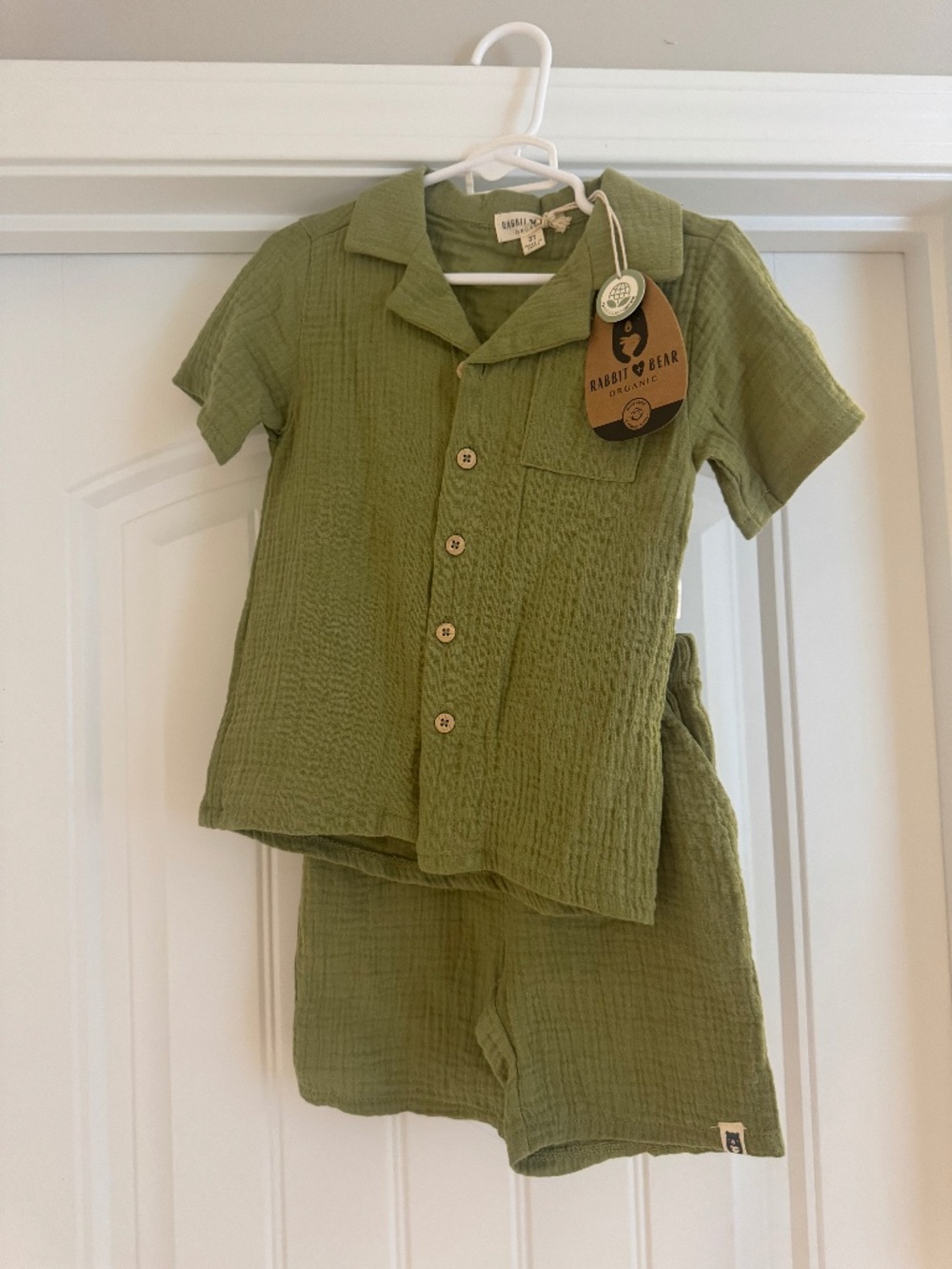 Rabbit + Bear Boys 3T Button Down & Short Set